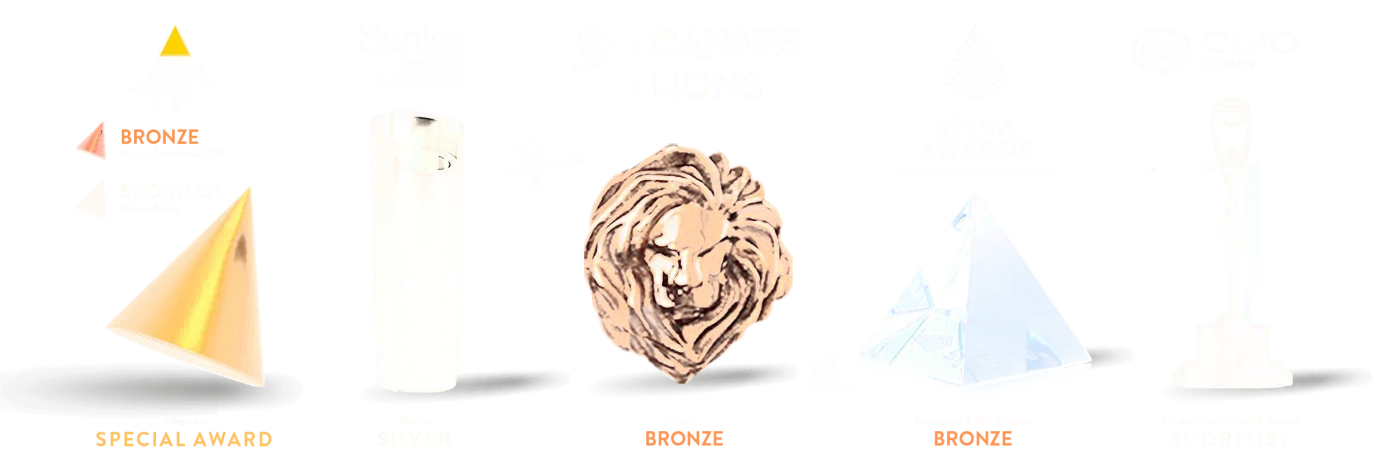 'Not a Lonely Journey' -kampanjan voittamia palkintoja, mukaan lukien Cannes Lions, Epica, Saniss ja Clio Health.