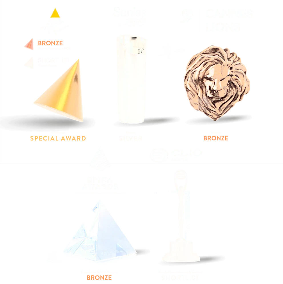 'Not a Lonely Journey' -kampanjan voittamia palkintoja, mukaan lukien Cannes Lions, Epica, Saniss ja Clio Health.
